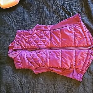 Zelos‎ Women XS Light Down Puffer  Vest Zip Jacket Burgundy